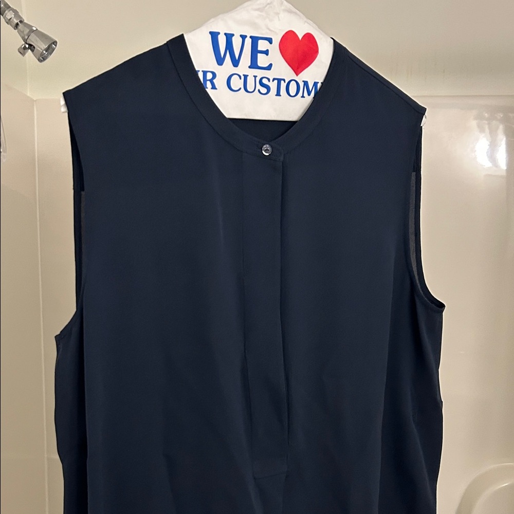 Vince Midnight Blue Sleeveless Blouse